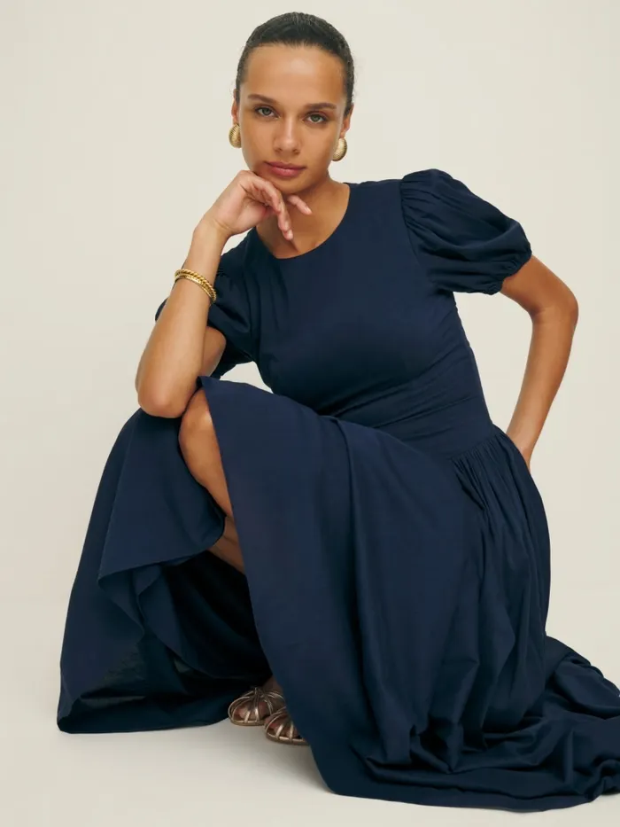 Reformation Dresses Mitra Dress Midnight 8211 Women Reformation Dresses Mitra Dress Midnight 8211 Women