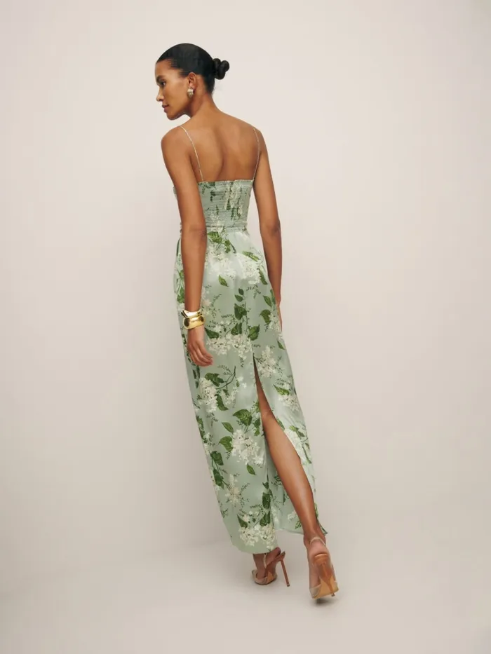 Reformation Dresses Petites Frankie Silk Dress Tea Garden 8211 Women Reformation Dresses Petites Frankie Silk Dress Tea Garden 8211 Women