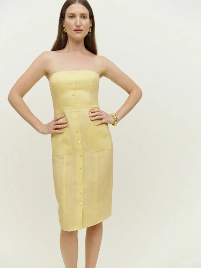 Reformation Dresses Prescott Linen Dress Zest 8211 Women Reformation Dresses Prescott Linen Dress Zest 8211 Women