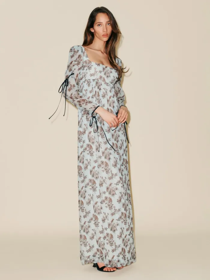 Reformation Dresses Rhea Dress Powder Tossed Lily 8211 Women
