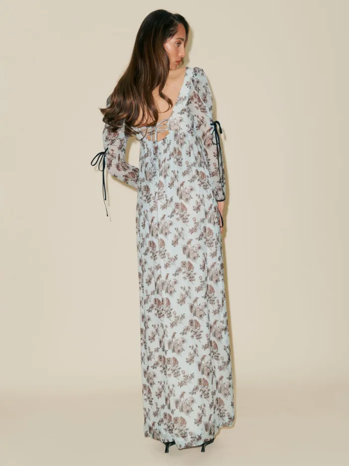 Reformation Dresses Rhea Dress Powder Tossed Lily 8211 Women Reformation Dresses Rhea Dress Powder Tossed Lily 8211 Women