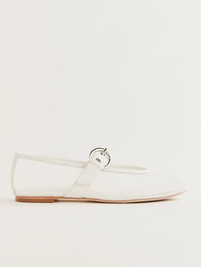 Reformation Flats Bethany Ballet Flat White Mesh 8211 Women Reformation Flats Bethany Ballet Flat White Mesh 8211 Women