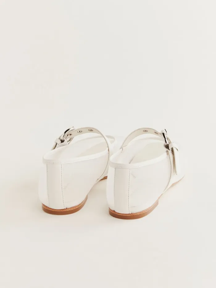 Reformation Flats Bethany Ballet Flat White Mesh 8211 Women Reformation Flats Bethany Ballet Flat White Mesh 8211 Women