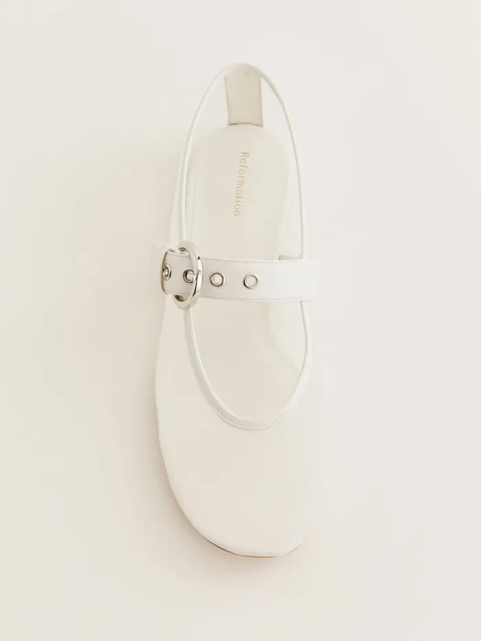 Reformation Flats Bethany Ballet Flat White Mesh 8211 Women Reformation Flats Bethany Ballet Flat White Mesh 8211 Women