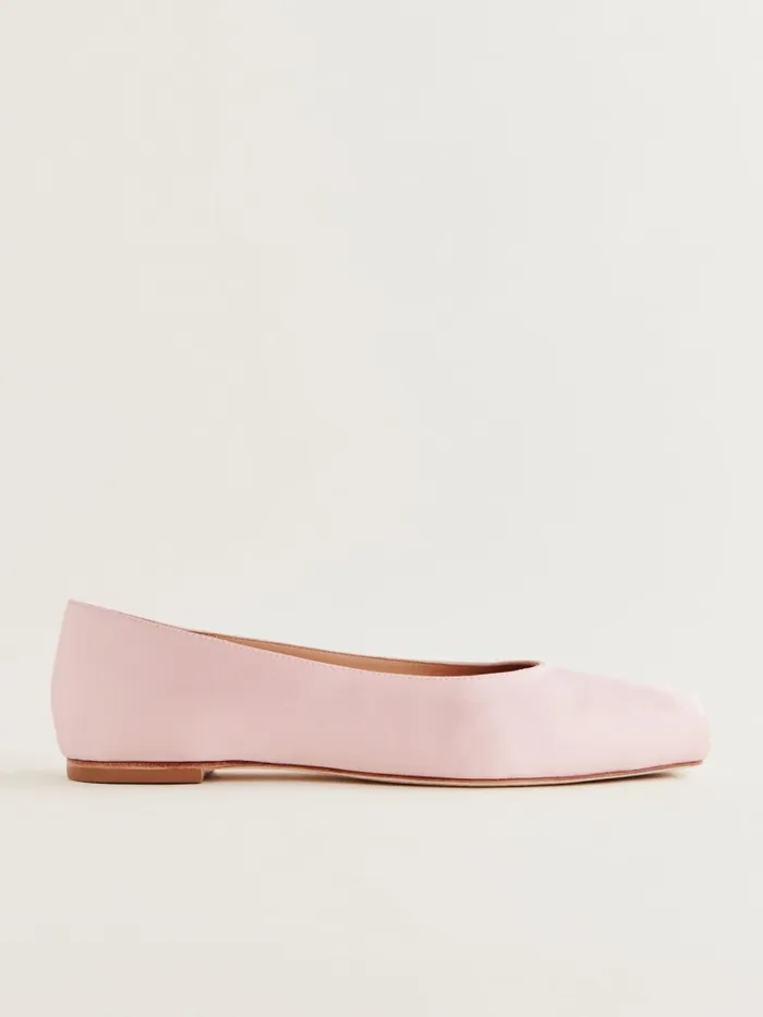 Reformation Flats Mikayla Ballet Flat Rosewater Satin 8211 Women Reformation Flats Mikayla Ballet Flat Rosewater Satin 8211 Women