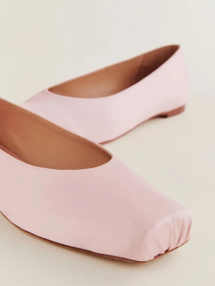 Reformation Flats Mikayla Ballet Flat Rosewater Satin 8211 Women Reformation Flats Mikayla Ballet Flat Rosewater Satin 8211 Women