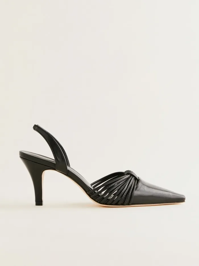 Reformation Heels Natanya Pump Black Leather 8211 Women Reformation Heels Natanya Pump Black Leather 8211 Women