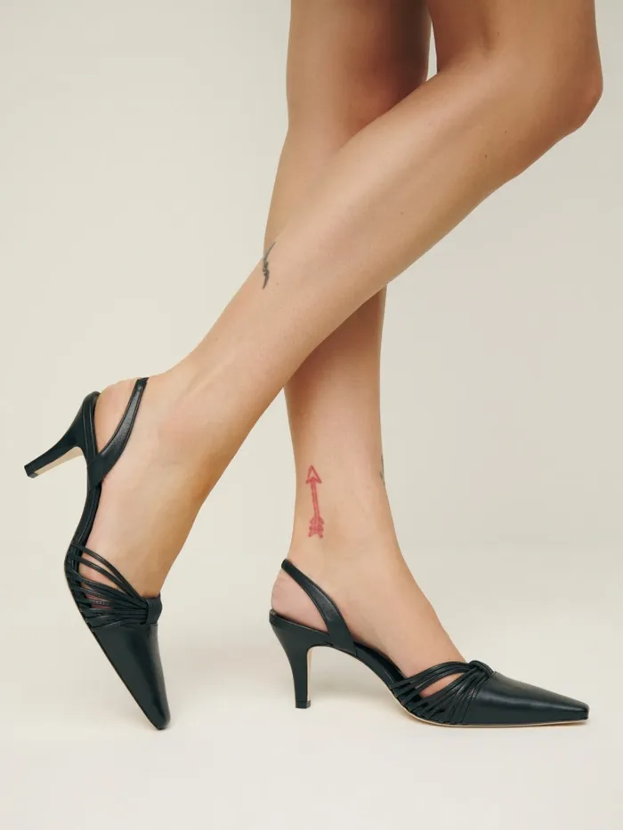 Reformation Heels Natanya Pump Black Leather 8211 Women Reformation Heels Natanya Pump Black Leather 8211 Women