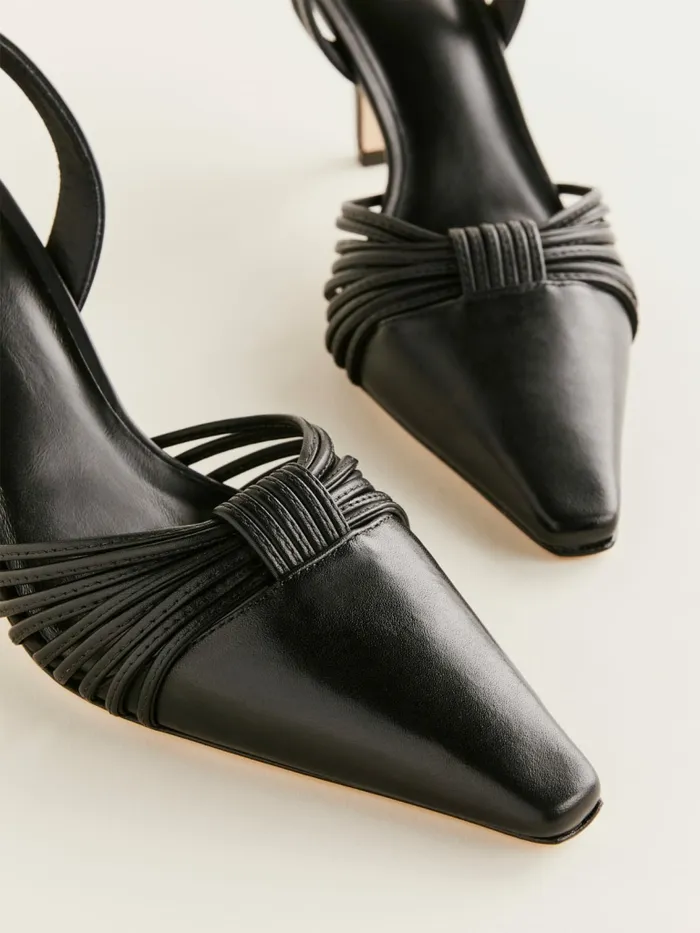 Reformation Heels Natanya Pump Black Leather 8211 Women Reformation Heels Natanya Pump Black Leather 8211 Women