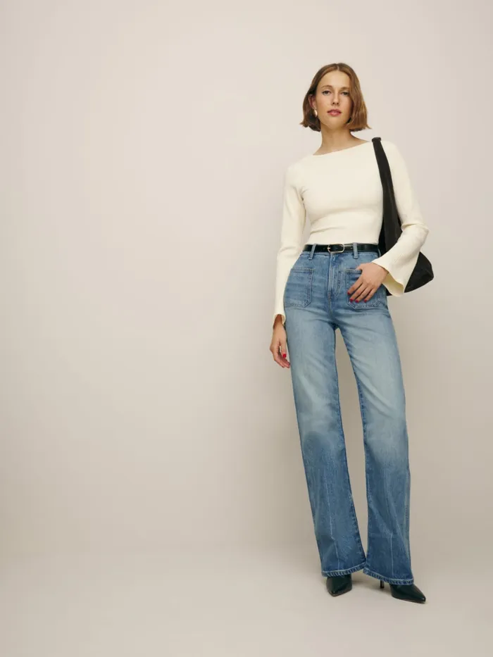 Reformation Jeans Alyssa High Rise Wide Leg Long Jeans Merritt 8211 Women Reformation Jeans Alyssa High Rise Wide Leg Long Jeans Merritt 8211 Women