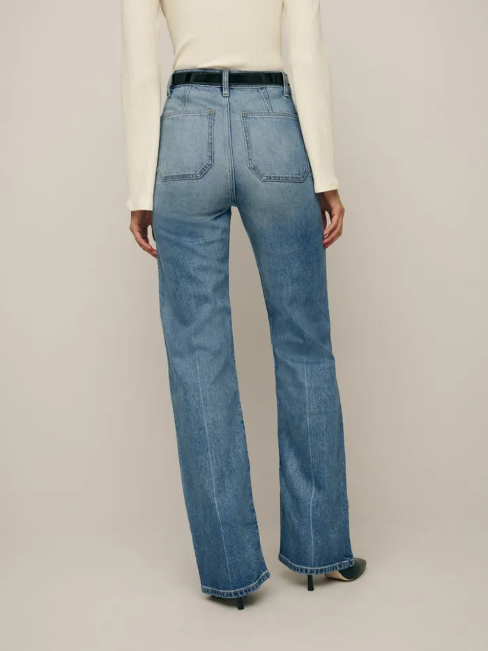 Reformation Jeans Alyssa High Rise Wide Leg Long Jeans Merritt 8211 Women Reformation Jeans Alyssa High Rise Wide Leg Long Jeans Merritt 8211 Women