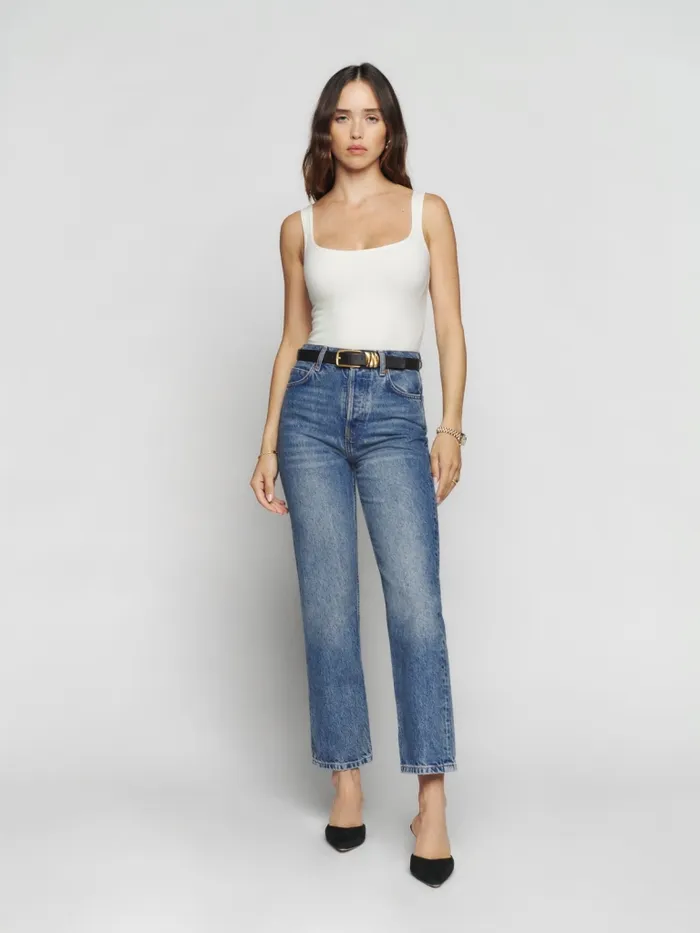 Reformation Jeans Cynthia High Rise Straight Cropped Jeans Colorado 8211 Women Reformation Jeans Cynthia High Rise Straight Cropped Jeans Colorado 8211 Women