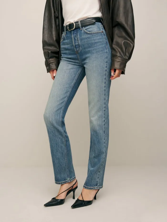 Reformation Jeans Cynthia Stretch High Rise Straight Jeans Merritt 8211 Women Reformation Jeans Cynthia Stretch High Rise Straight Jeans Merritt 8211 Women