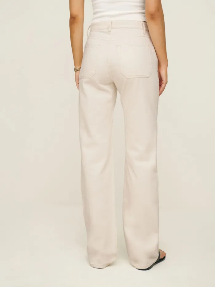 Reformation Jeans Val Carpenter 90s Mid Rise Straight Jeans Fior Di Latte 8211 Women Reformation Jeans Val Carpenter 90s Mid Rise Straight Jeans Fior Di Latte 8211 Women
