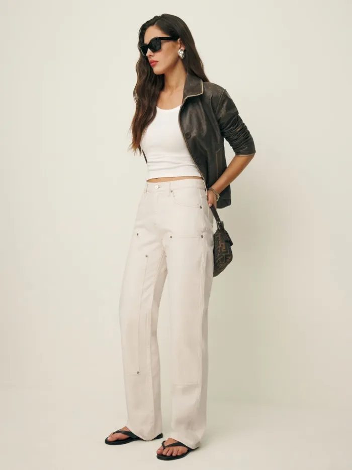Reformation Jeans Val Carpenter 90s Mid Rise Straight Jeans Fior Di Latte 8211 Women Reformation Jeans Val Carpenter 90s Mid Rise Straight Jeans Fior Di Latte 8211 Women