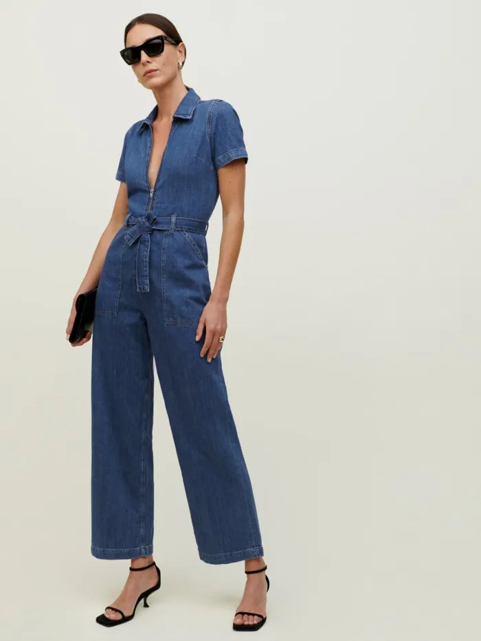 Reformation Jumpsuits Cassidy Denim Jumpsuit Indio 8211 Women