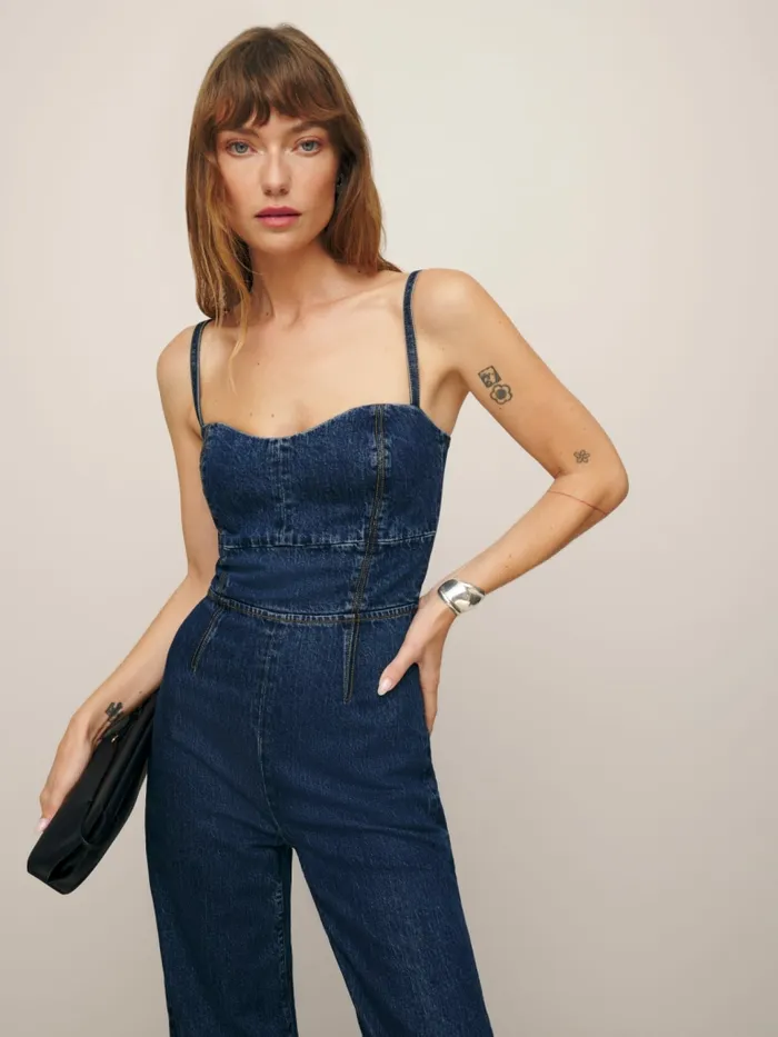 Reformation Jumpsuits Daphne Wide Leg Denim Jumpsuit Huntington 8211 Women Reformation Jumpsuits Daphne Wide Leg Denim Jumpsuit Huntington 8211 Women