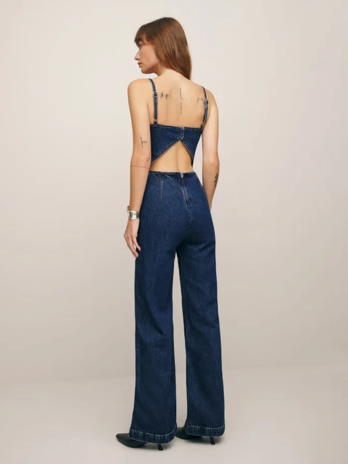 Reformation Jumpsuits Daphne Wide Leg Denim Jumpsuit Huntington 8211 Women Reformation Jumpsuits Daphne Wide Leg Denim Jumpsuit Huntington 8211 Women