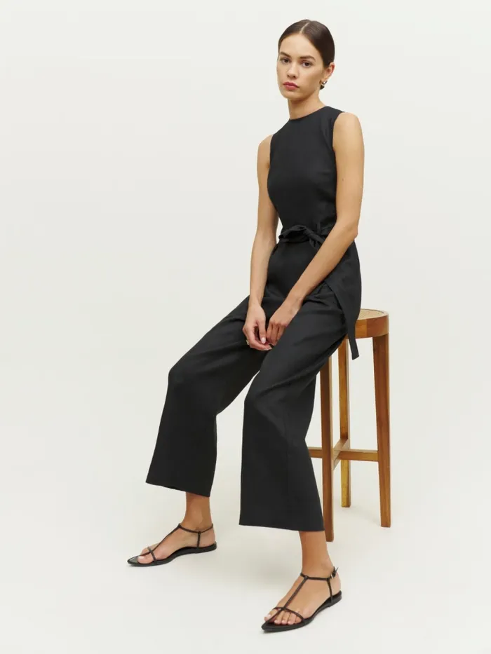 Reformation Jumpsuits Petites Naomi Linen Jumpsuit Black 8211 Women Reformation Jumpsuits Petites Naomi Linen Jumpsuit Black 8211 Women