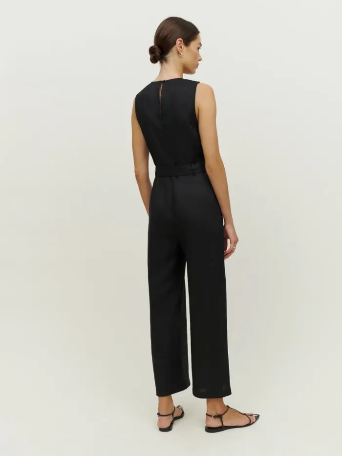 Reformation Jumpsuits Petites Naomi Linen Jumpsuit Black 8211 Women Reformation Jumpsuits Petites Naomi Linen Jumpsuit Black 8211 Women