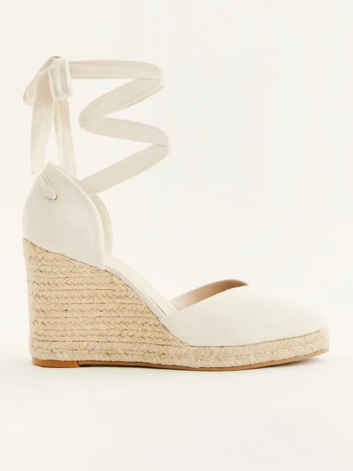Reformation Occasion Shoes Camilla Lace Up Wedge Espadrille Cream 8211 Women Reformation Occasion Shoes Camilla Lace Up Wedge Espadrille Cream 8211 Women