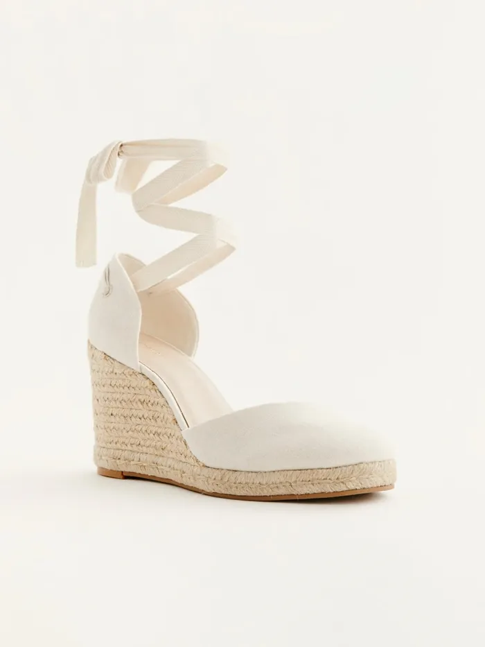 Reformation Occasion Shoes Camilla Lace Up Wedge Espadrille Cream 8211 Women Reformation Occasion Shoes Camilla Lace Up Wedge Espadrille Cream 8211 Women