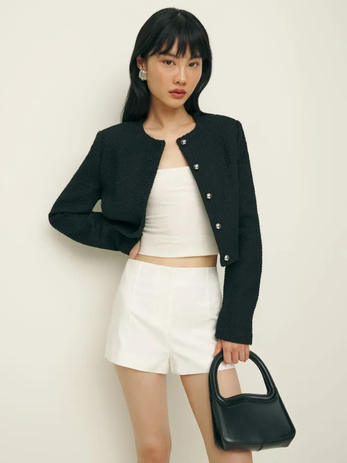Reformation Outerwear Trista Jacket Black 8211 Women