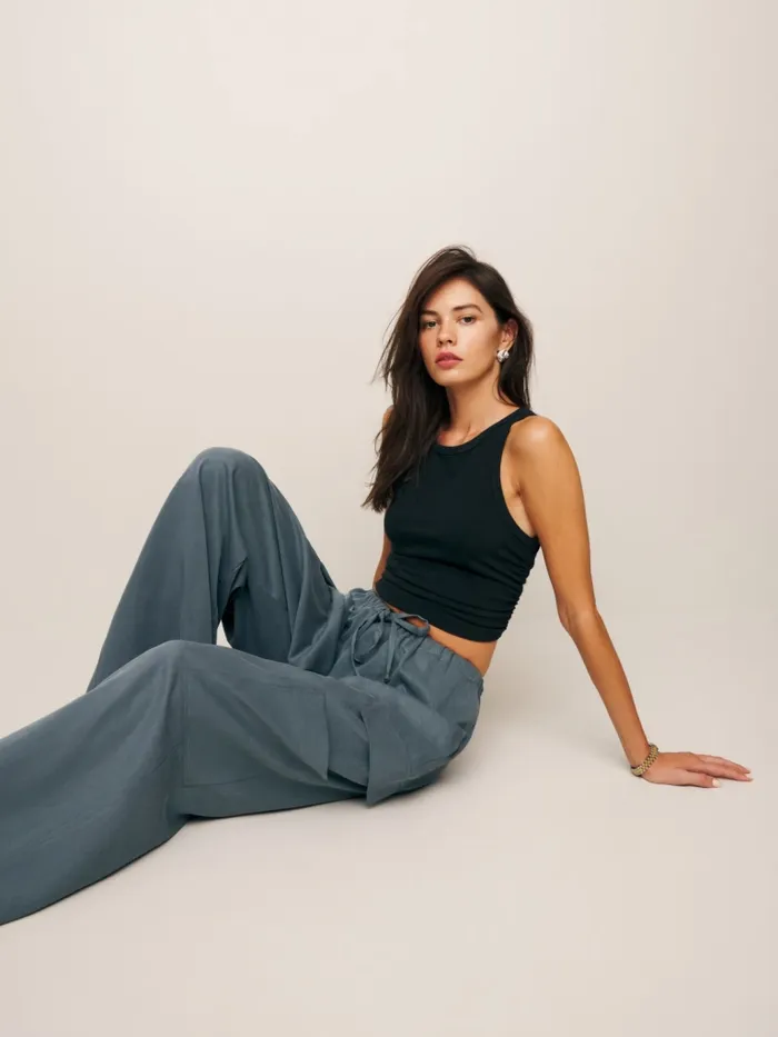 Reformation Pants Ethan Twill Pant Slate 8211 Women Reformation Pants Ethan Twill Pant Slate 8211 Women