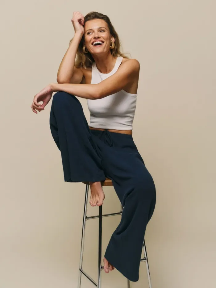Reformation Pants Olina Knit Pant Midnight 8211 Women