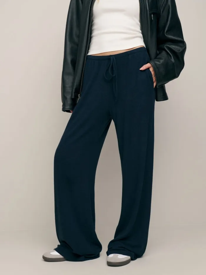 Reformation Pants Olina Knit Pant Midnight 8211 Women