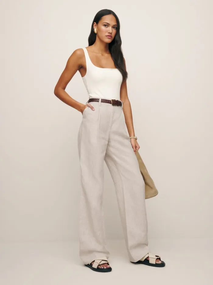 Reformation Pants Petites Alex Linen Pant Oatmeal 8211 Women Reformation Pants Petites Alex Linen Pant Oatmeal 8211 Women