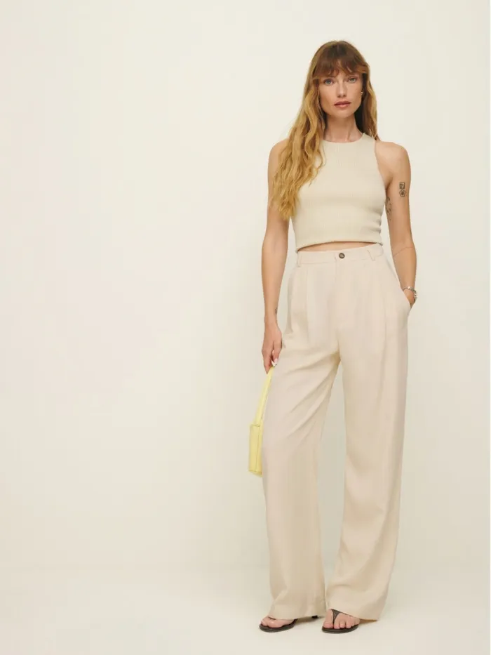 Reformation Pants Petites Mason Pant Sugar 8211 Women Reformation Pants Petites Mason Pant Sugar 8211 Women