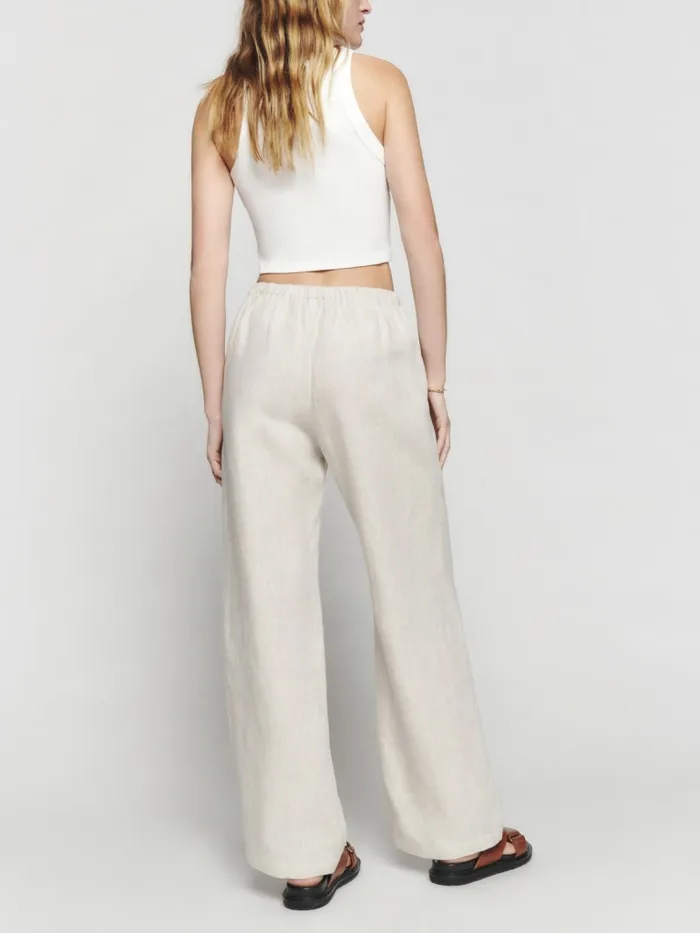 Reformation Pants Petites Olina Linen Pant Oatmeal 8211 Women Reformation Pants Petites Olina Linen Pant Oatmeal 8211 Women
