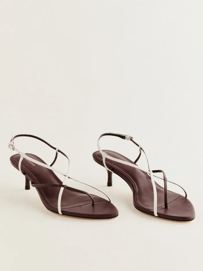 Reformation Sandals Daphne Heeled Sandal Ruby White Espresso 8211 Women Reformation Sandals Daphne Heeled Sandal Ruby White Espresso 8211 Women