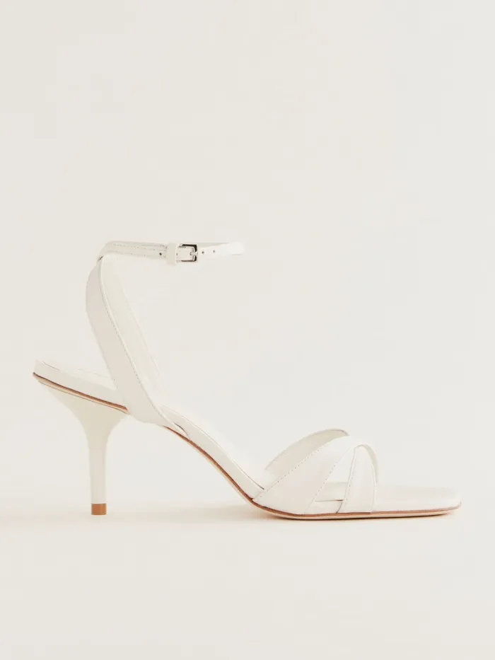 Reformation Sandals Grace Heeled Sandal White Leather 8211 Women Reformation Sandals Grace Heeled Sandal White Leather 8211 Women