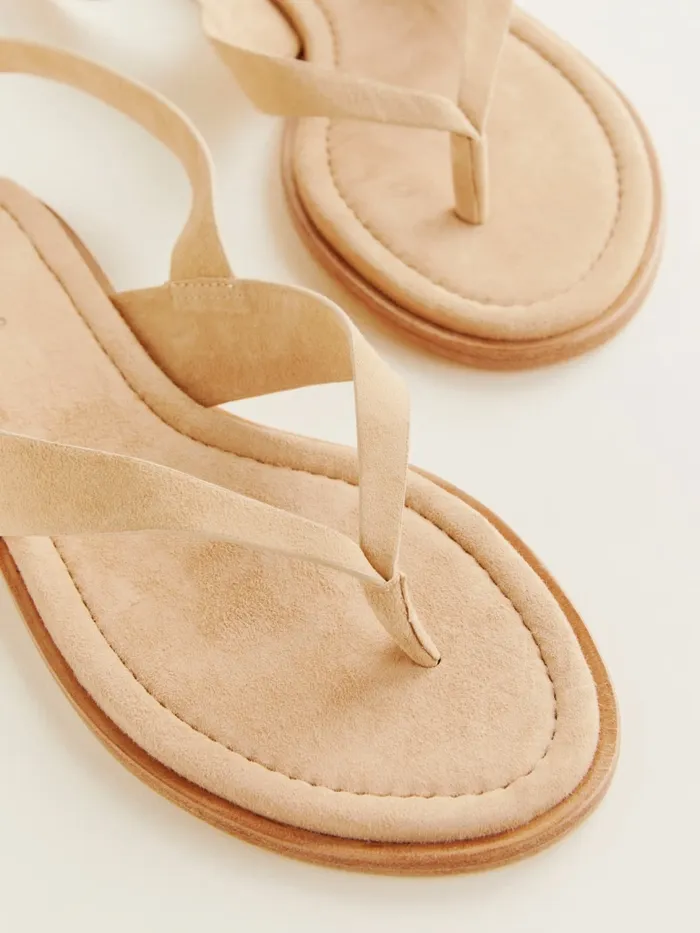Reformation Sandals Justine Lace Up Thong Sandal Porcini Suede 8211 Women Reformation Sandals Justine Lace Up Thong Sandal Porcini Suede 8211 Women