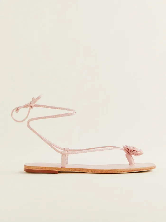 Reformation Sandals Vicky Rosette Flat Sandal Alabaster 8211 Women Reformation Sandals Vicky Rosette Flat Sandal Alabaster 8211 Women
