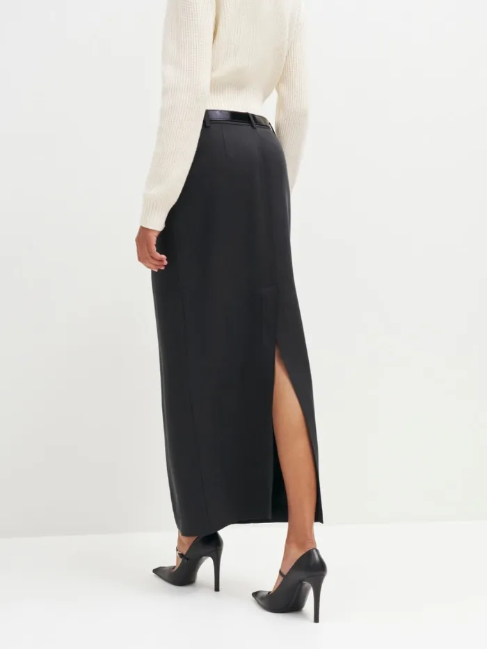 Reformation Skirts Cairo Mid Rise Maxi Skirt Black 8211 Women Reformation Skirts Cairo Mid Rise Maxi Skirt Black 8211 Women
