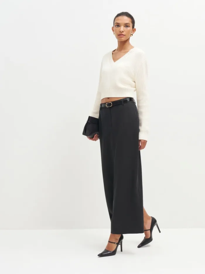 Reformation Skirts Cairo Mid Rise Maxi Skirt Black 8211 Women Reformation Skirts Cairo Mid Rise Maxi Skirt Black 8211 Women
