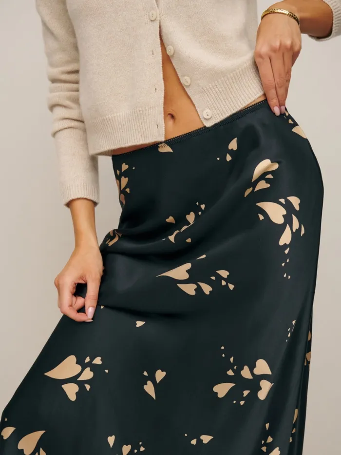 Reformation Skirts Layla Silk Skirt Beloved 8211 Women Reformation Skirts Layla Silk Skirt Beloved 8211 Women