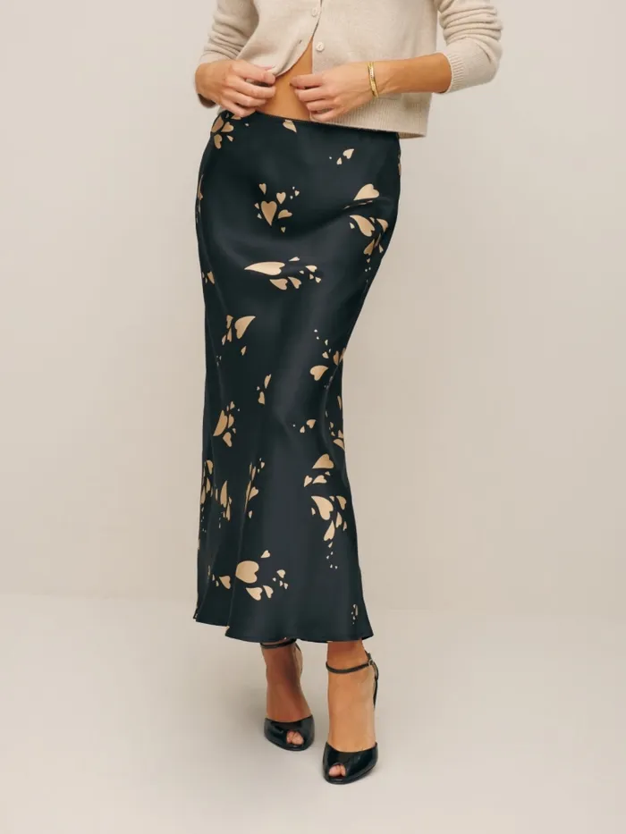 Reformation Skirts Layla Silk Skirt Beloved 8211 Women Reformation Skirts Layla Silk Skirt Beloved 8211 Women