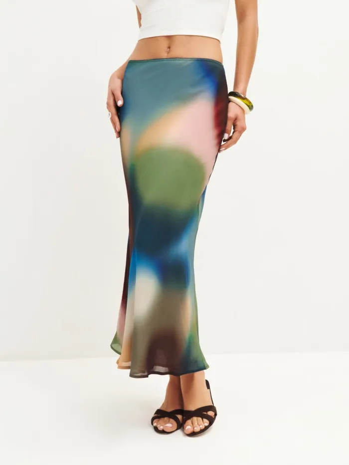 Reformation Skirts Layla Skirt Blur 8211 Women Reformation Skirts Layla Skirt Blur 8211 Women