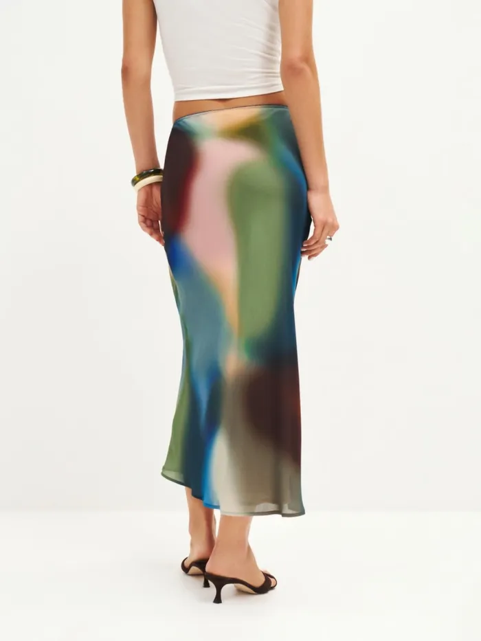 Reformation Skirts Layla Skirt Blur 8211 Women Reformation Skirts Layla Skirt Blur 8211 Women