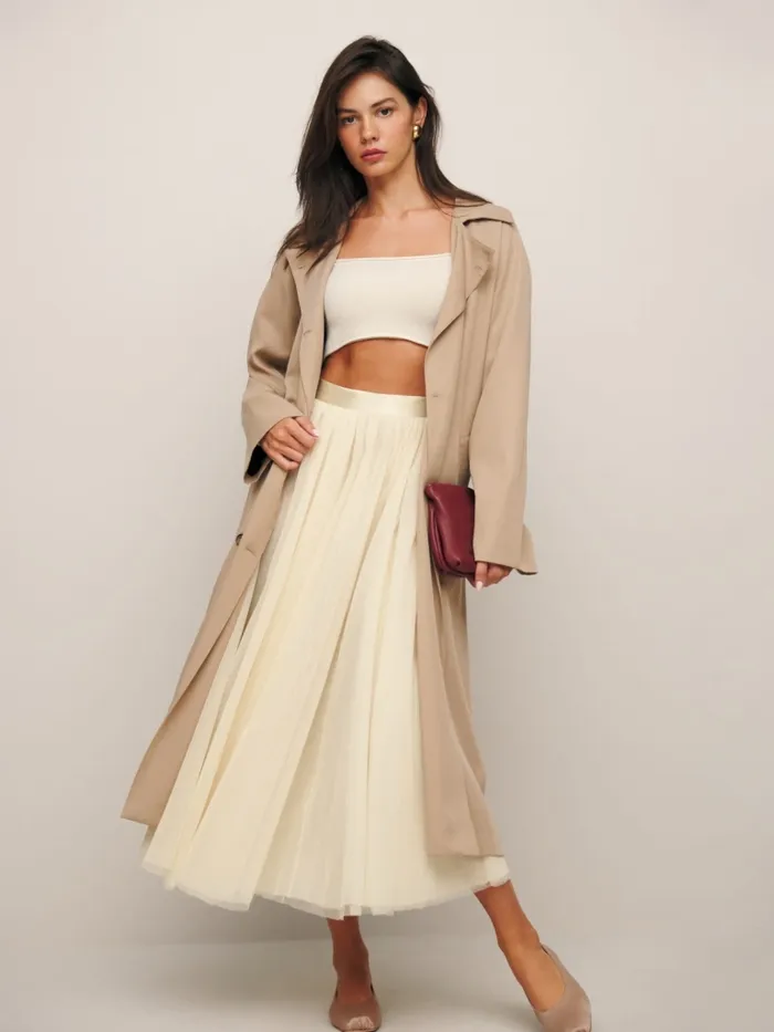 Reformation Skirts Prisca Skirt Ivory 8211 Women Reformation Skirts Prisca Skirt Ivory 8211 Women