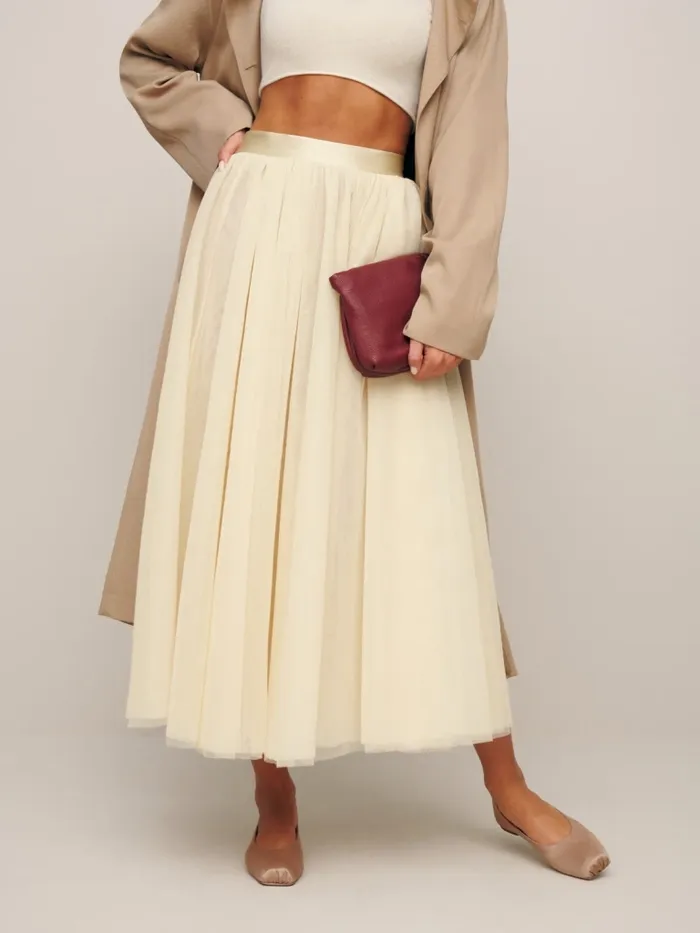 Reformation Skirts Prisca Skirt Ivory 8211 Women Reformation Skirts Prisca Skirt Ivory 8211 Women
