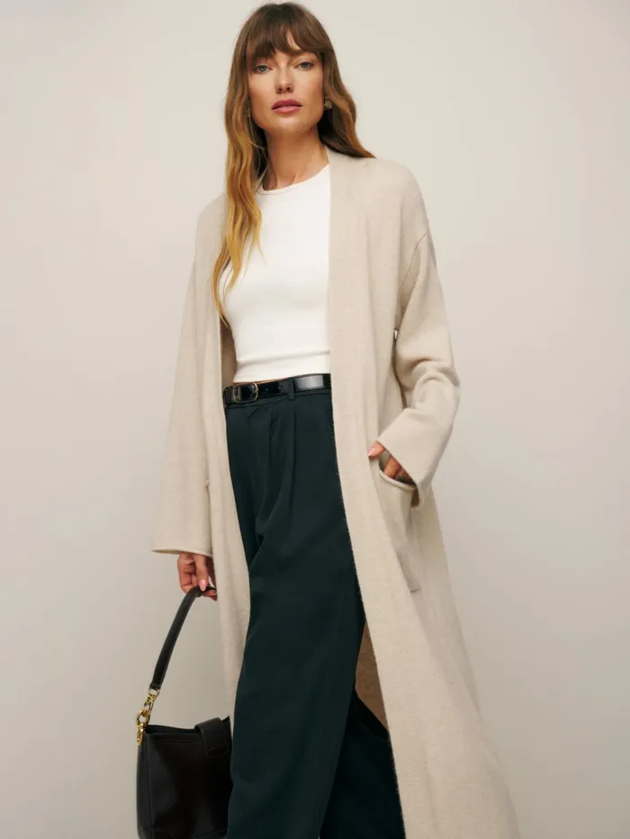 Reformation Sweaters Bri Cashmere Cardigan Wheat 8211 Women