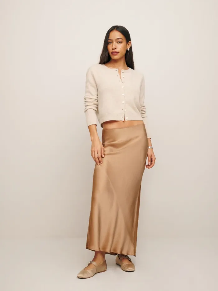 Reformation Sweaters Clara Cashmere Crew Cardigan Wheat 8211 Women Reformation Sweaters Clara Cashmere Crew Cardigan Wheat 8211 Women