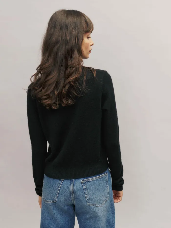 Reformation Sweaters Dana Cashmere Crew Sweater Black 8211 Women