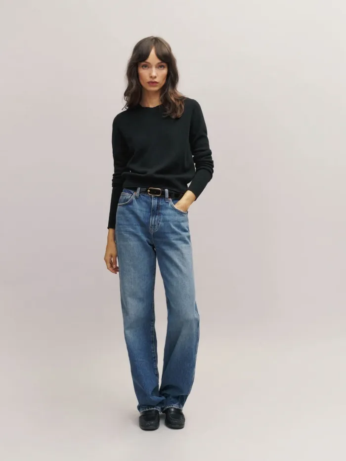 Reformation Sweaters Dana Cashmere Crew Sweater Black 8211 Women