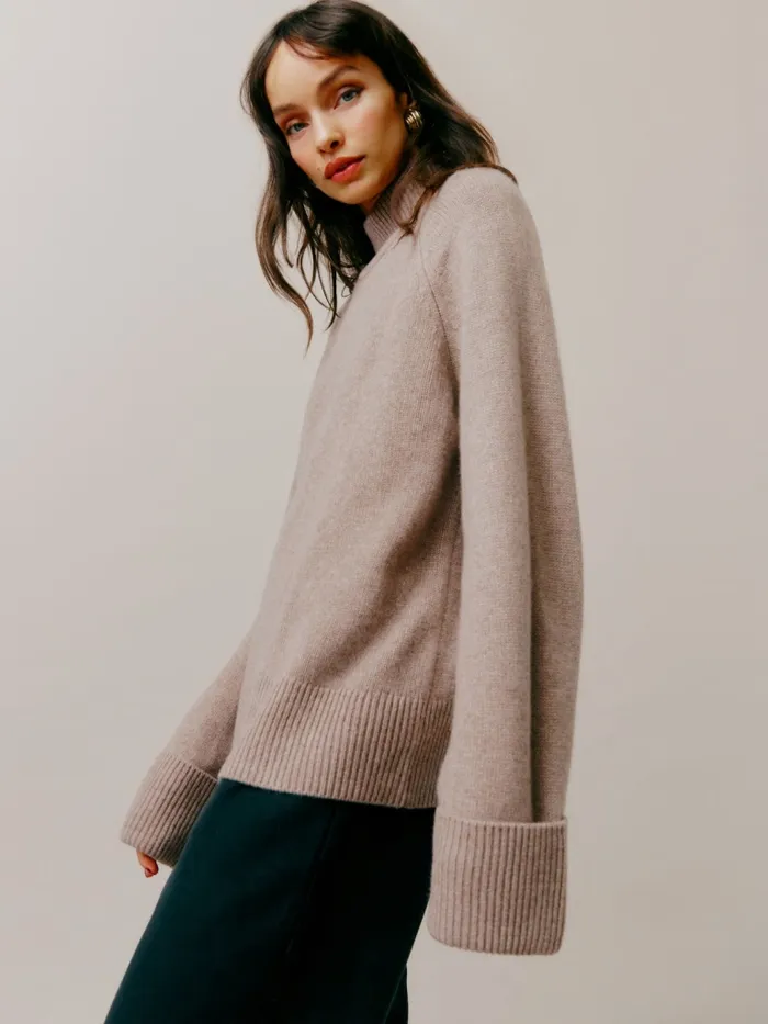 Reformation Sweaters Garrett Cashmere Oversized Turtleneck Oatmeal 8211 Women Reformation Sweaters Garrett Cashmere Oversized Turtleneck Oatmeal 8211 Women